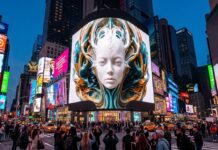 La diosa de la tierra vasca llega a Times Square para hablar del cambio climático -Times Square-