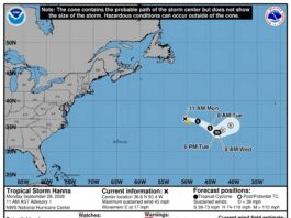 Se forma la tormenta tropical Hanna en el Atlántico, sin amenaza a tierra