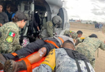 Ejército Mexicano, Fuerza Aérea y Guardia Nacional trabajan en las labores de rescate de las personas que se encontraban incomunicadas por motivo de las fuertes lluvias