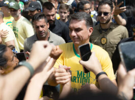 El candidato a la presidencia de Brasil por el Partido Liberal, Flávio Bolsonaro