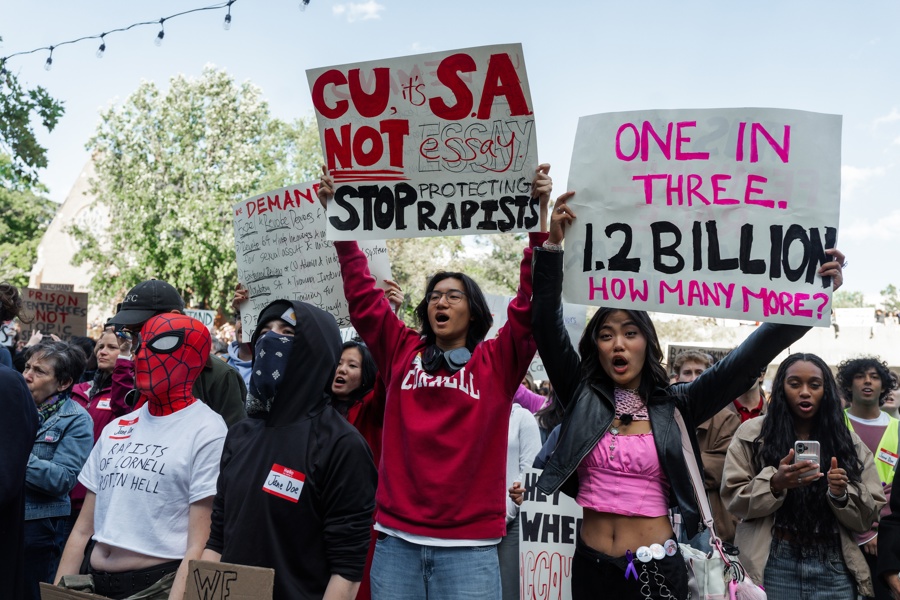 Students protest Cornell University sexual assault handling