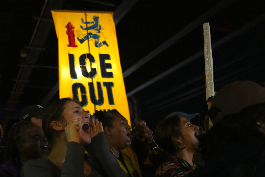 Manifestación contra ICE en Nueva York