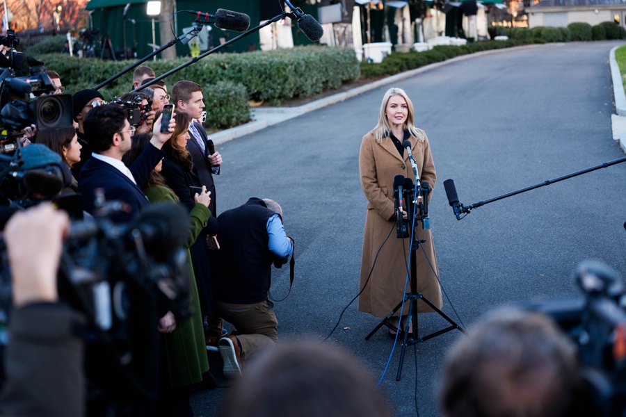 Karoline Leavitt speaks to media outside White House Karoline Leavitt