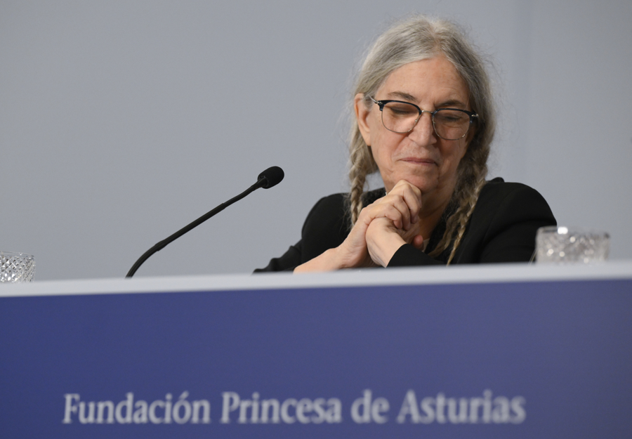 a cantante y escritora estadounidense , Patti Smith, Premio Princesa de las Artes 2026 durante la rueda de prensa en Oviedo a cantante y escritora estadounidense , Patti Smith, Premio Princesa de las Artes 2026 durante la rueda de prensa en Oviedo
