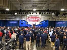 US President Donald J. Trump delivers remarks at Ken Paxton rally