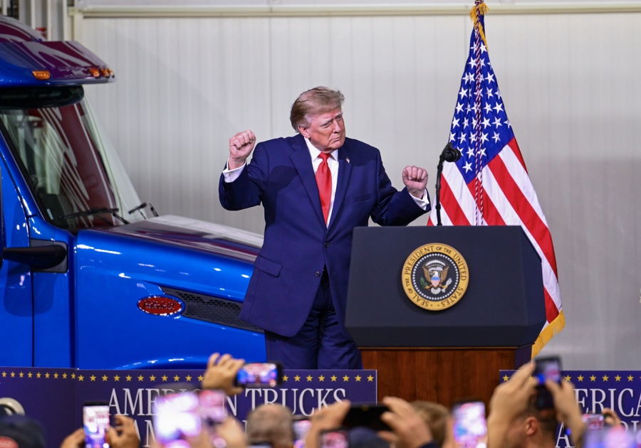 US President Trump speaks at Ken Paxton rally in Texas Trump