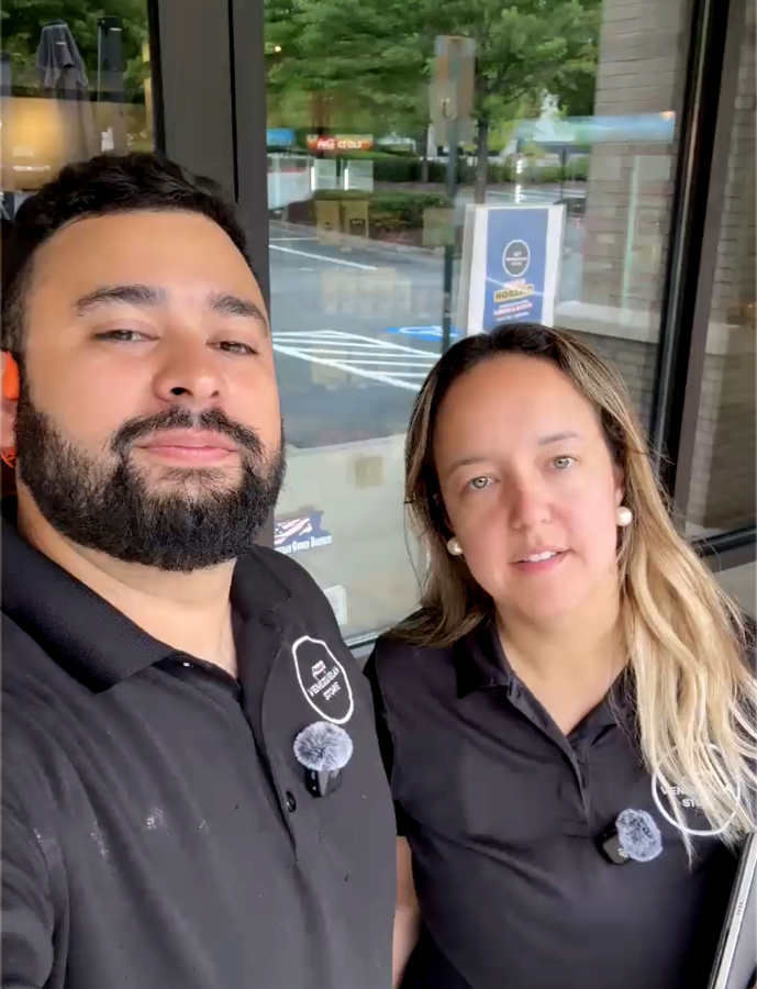 los inmigrantes venezolanos Laurinda Pestana y su esposo Ohnay Arrioja 