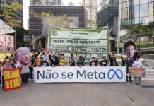 Simpatizantes de Lula protestan contra Meta para denunciar su "injerencia electoral"