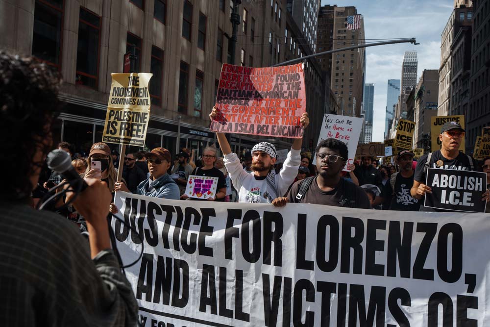 People rally against ICE after New York City shooting